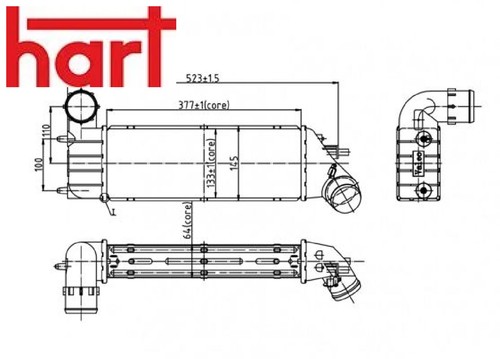 Hart 605664 ladeluftkühler - hart,